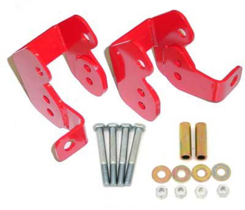 BMR 82-02 3rd Gen F-Body Bolt-On Control Arm Relocation Brackets - Red BMR Suspension Suspension Arms & Components AXOPROS
