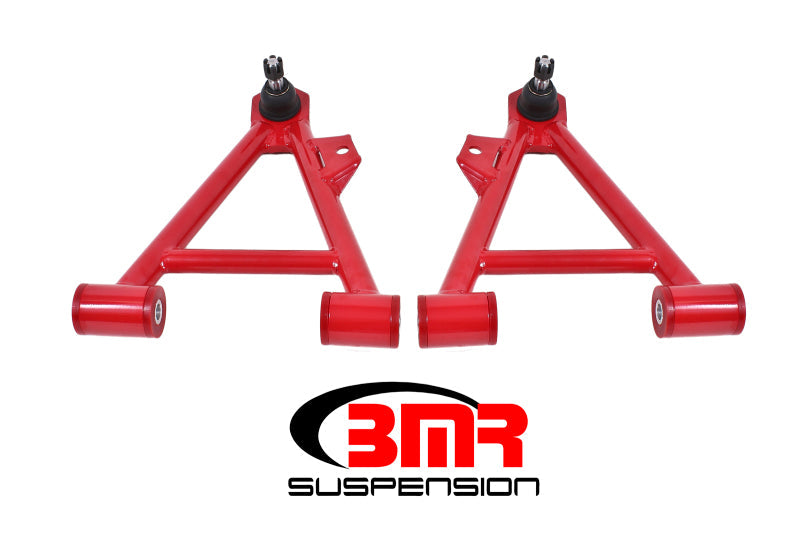 BMR 94-04 Mustang Lower Non-Adj. A-Arms (Coilover Only) w/ STD. Ball Joint (Poly) - Red BMR Suspension Control Arms AXOPROS