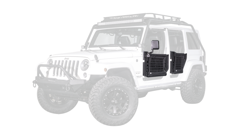 Body Armor 4x4 07-18 Jeep Wrangler Gen 3 Trail Doors Rear Pair Body Armor 4x4 Doors  AXOPROS