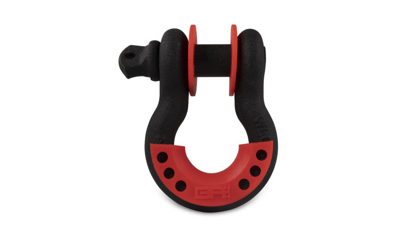 Body Armor 4x4 3/4in Black D-Ring with Red Isolators Single Body Armor 4x4 Tow Hooks AXOPROS