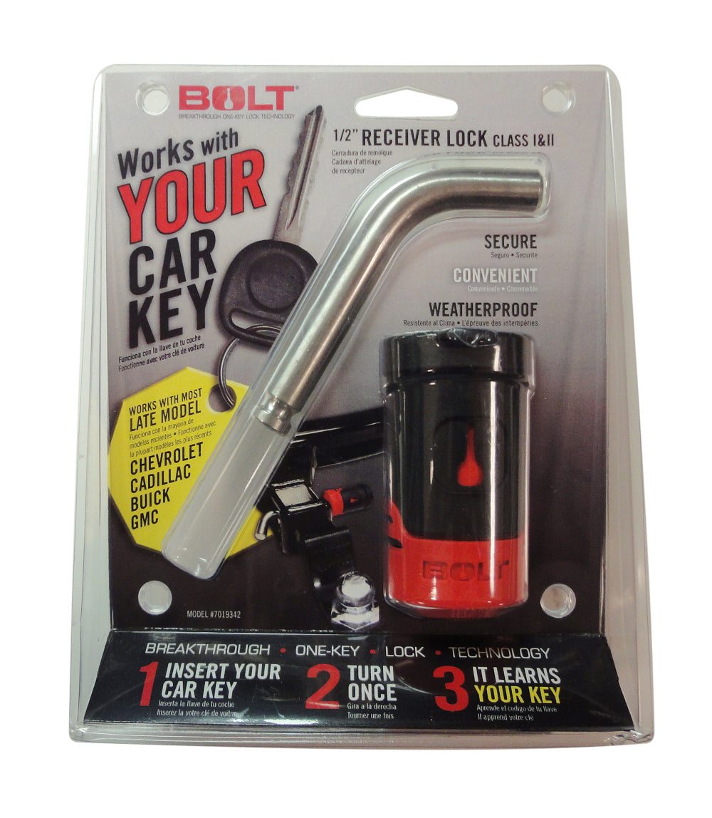 BOLT 1/2In. Receiver Lock GM Late Model (GM-B) BOLT Trailer Hitch Lock  AXOPROS