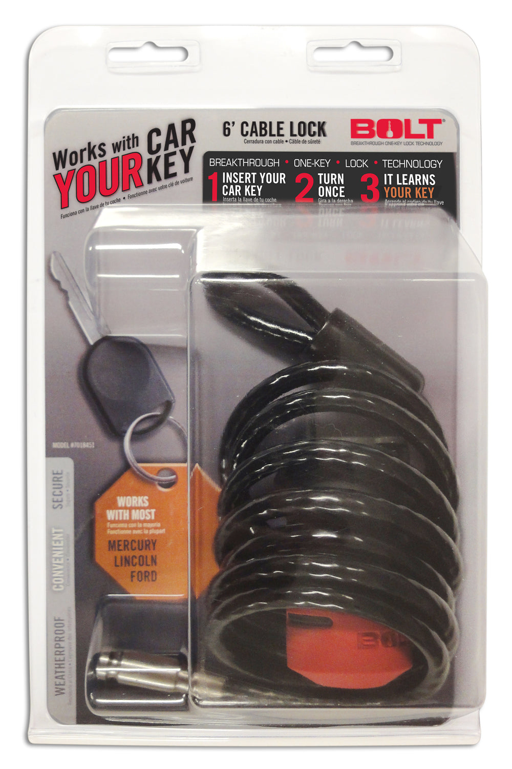 BOLT 6Ft. Cable Lock Ford BOLT Cable Lock  AXOPROS