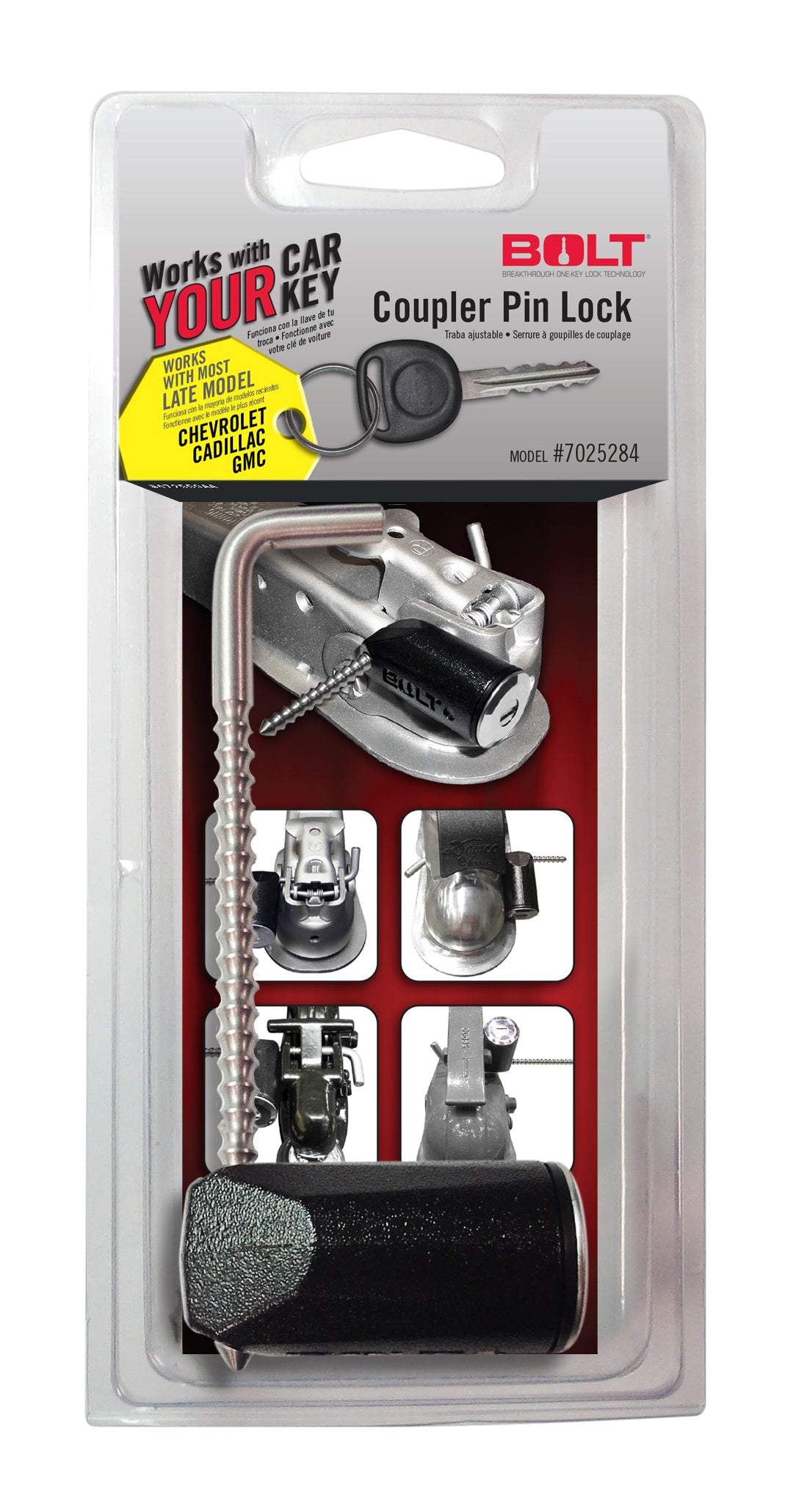 BOLT Coupler Pin Lock GM Late Model (GM B) BOLT Trailer Hitch Lock AXOPROS