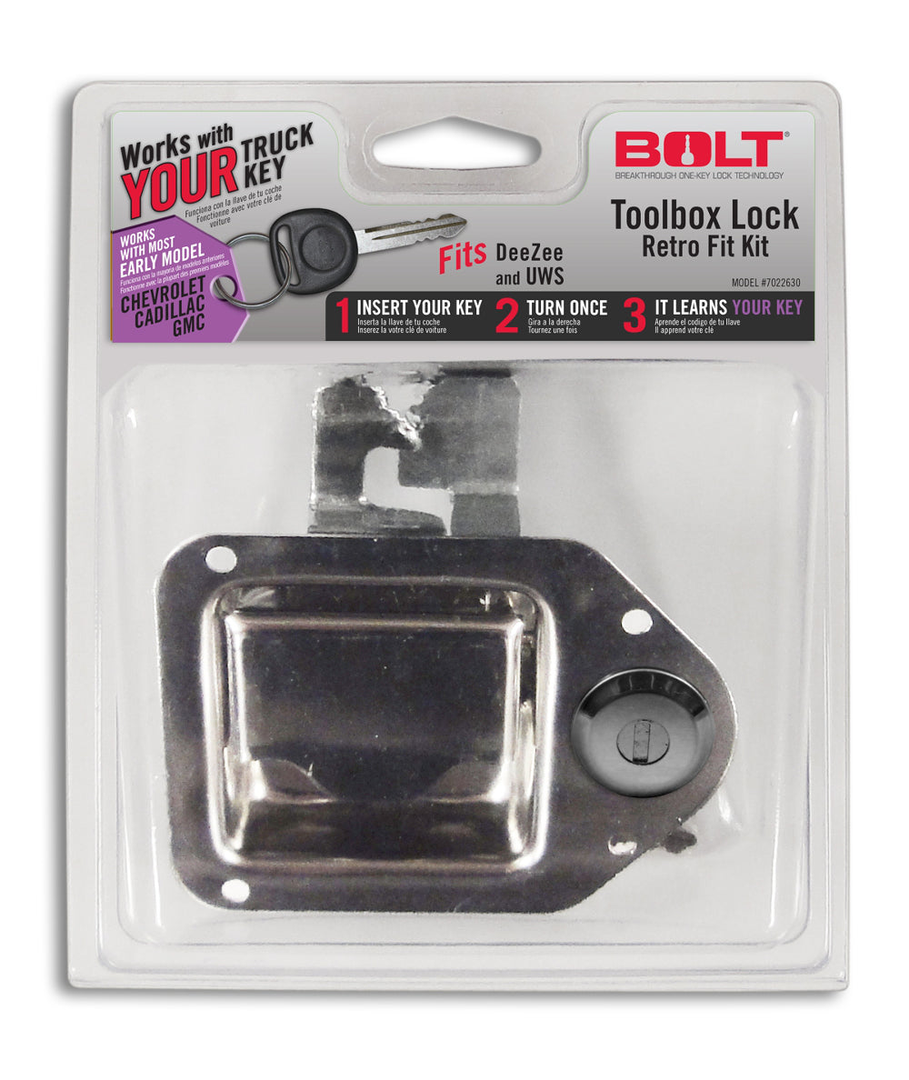 BOLT Toolbox Latch GM Early Model (GM-A) BOLT Truck Tool Box Lock and Key AXOPROS