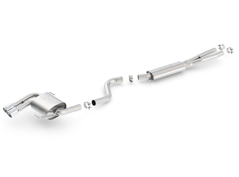 Borla 08-12 BMW 328i Sdm E90 2.0L RWD Dual Left Rear Exit Touring Cat-Back Exhaust Borla Catback AXOPROS