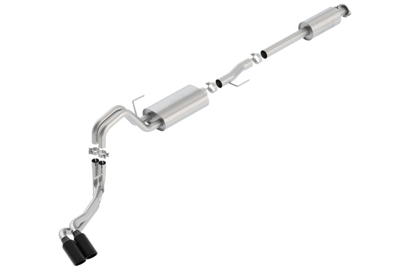 Borla 15-17 F-150 2.7L/ 3.5L EcoBoost/ 5.0L V8 4in. Tip Side Exit S-type Exhaust Black Chrome Borla Catback AXOPROS