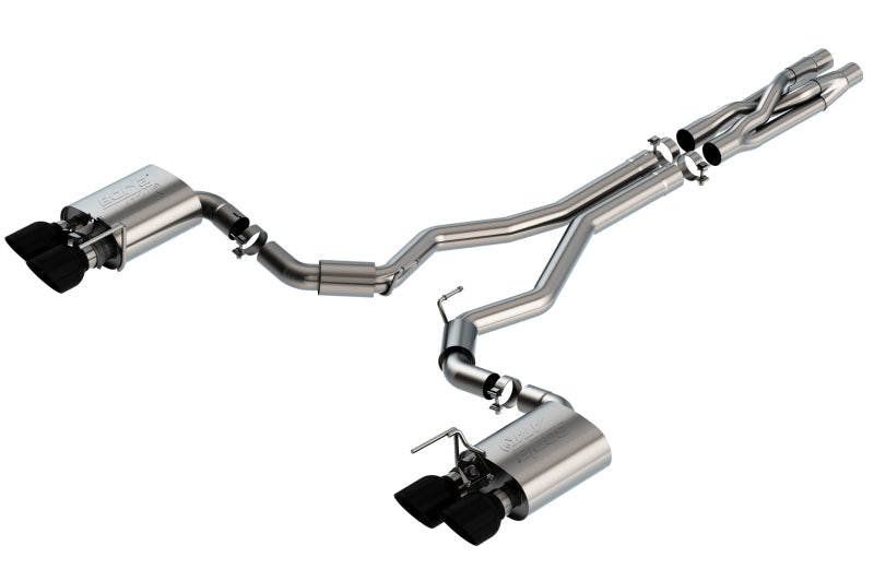 Borla 2020 Ford GT500 5.2L AT 3in ATAK CatBack Exhaust w/ Black Chrome Tips Borla Catback AXOPROS
