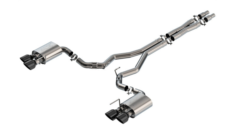 Borla 2024 Ford Mustang Dark Horse 5.0L V8 w/Active Exhaust ATAK Cat-Back Exhaust System - BC Tips Borla Catback AXOPROS