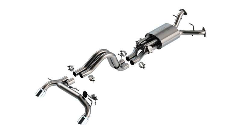 Borla 22-24 Ford Bronco Raptor V6 Turbo AT 2WD / 4WD ATAK Catback Exhaust w/ 4in Chrome Tips Borla Catback AXOPROS