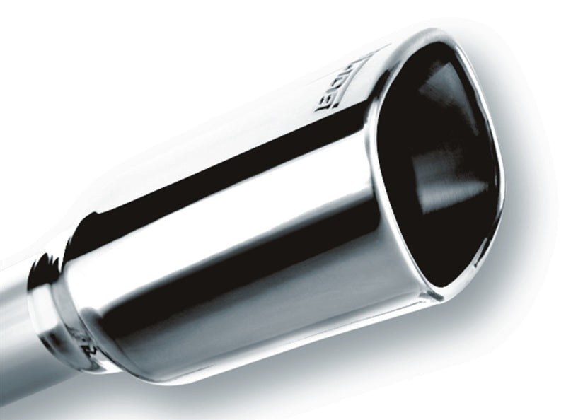 Borla 2.25in Inlet 3.28in x 3.5in Square Rolled Angle Cut x 7.88in Long Exhaust Tip Borla Tips AXOPROS