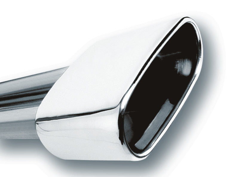 Borla 2.5in Inlet 6.69in x 3in Rectangular Rolled Angle Cut Single Inlet x 5.63in Long Exhaust Tip Borla Tips AXOPROS
