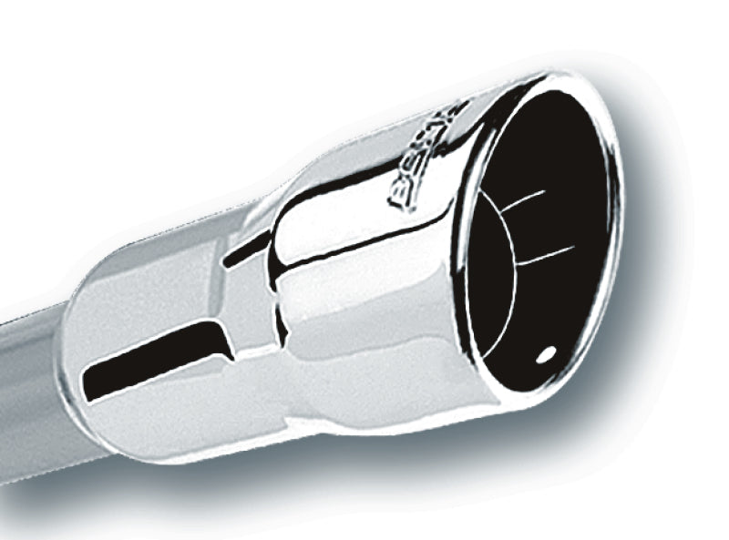 Borla 3in Inlet 4.25in Round Rolled Angle Cut x 4in Long Universal Exhaust Tips Borla Tips AXOPROS