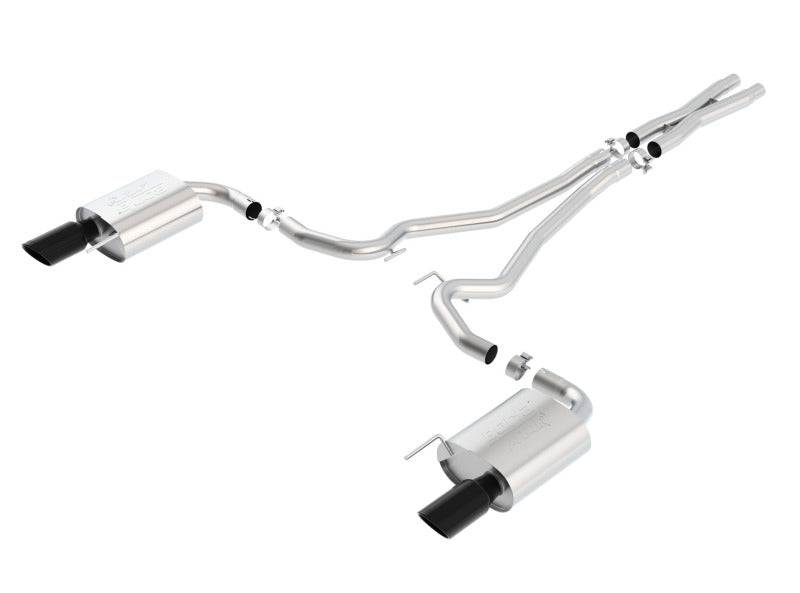 Borla Atak S Cat-Back 15-17 Ford Mustang GT 5.0L V8 MT/AT 2.5in pipe 4in tip (Black Chrome) Borla Catback AXOPROS