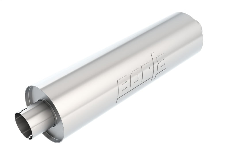 Borla Heavy Duty (Truck) Muffler - 3in Center-Center 24in x 6.75in Round (Notched) Borla Muffler AXOPROS