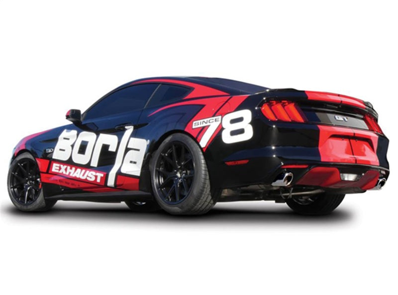 Borla S-Type Cat-Back 15-17 Ford Mustang GT 5.0L V8 MT/AT 2.5in pipe 4in tip Borla Catback AXOPROS