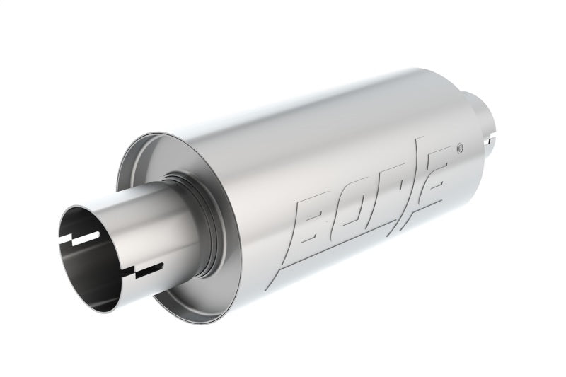 Borla S-Type Muffler 2.5in Inlet/Outlet 5in Round x 10in w/Notch Borla Muffler AXOPROS