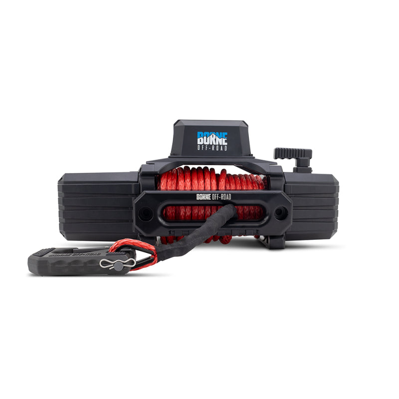 Borne Off-Road 10K Winch - Red Synthetic Rope Borne Off-Road Winches AXOPROS