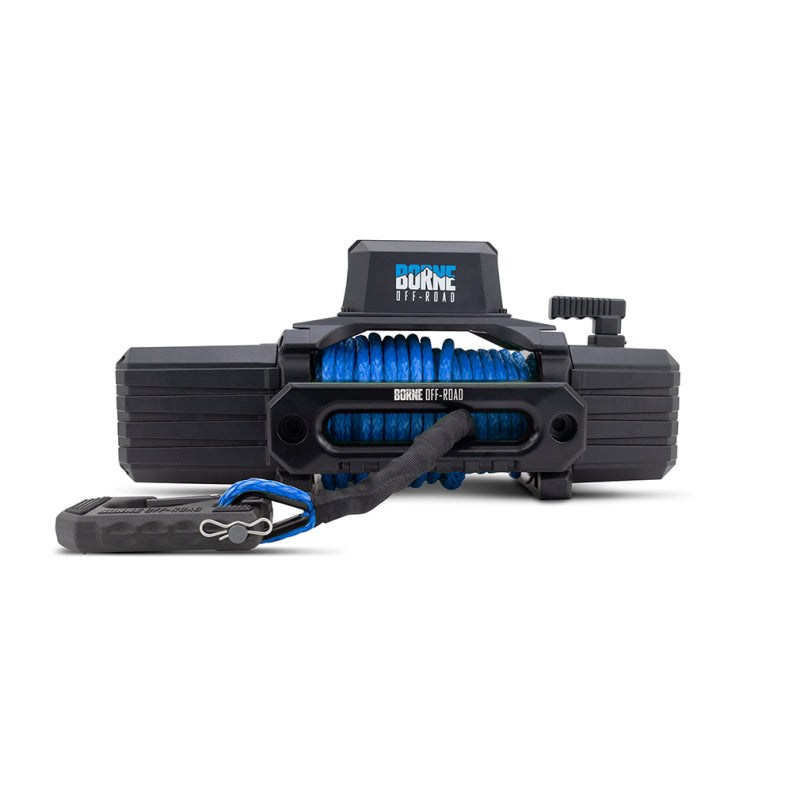 Borne Off-Road 12K Winch - Blue Synthetic Rope Borne Off-Road Winches AXOPROS