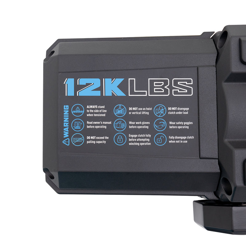 Borne Off-Road 12K Winch - Orange Synthetic Rope Borne Off-Road Winches AXOPROS