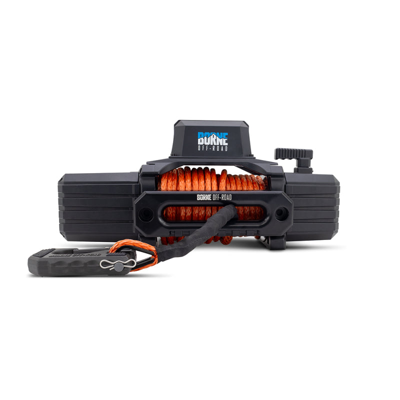 Borne Off-Road 12K Winch - Orange Synthetic Rope Borne Off-Road Winches AXOPROS