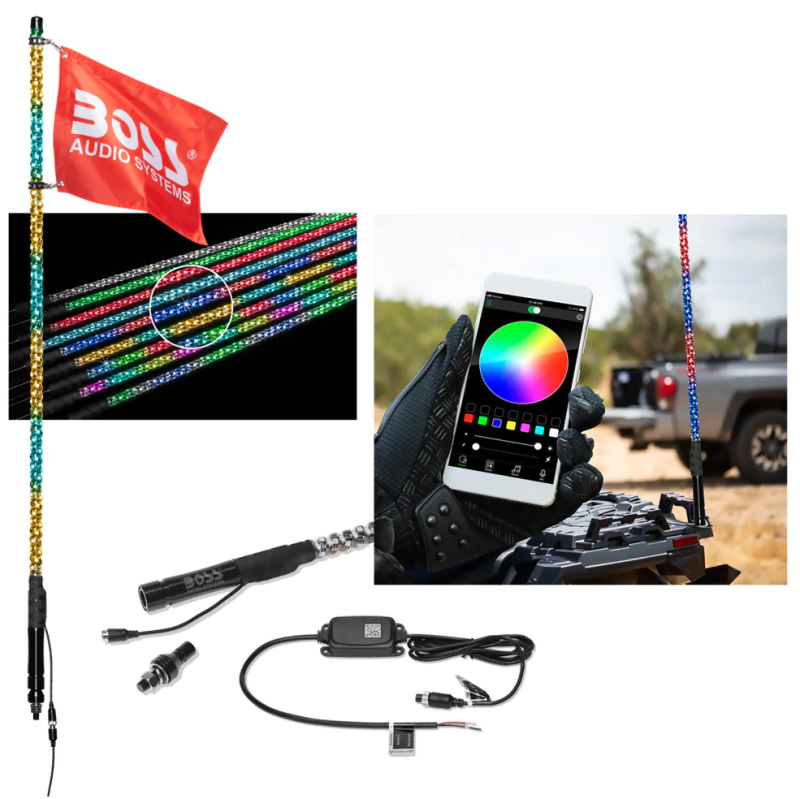 Boss Audio Systems 24in IP67 ATV Whip Boss Audio Antennas AXOPROS