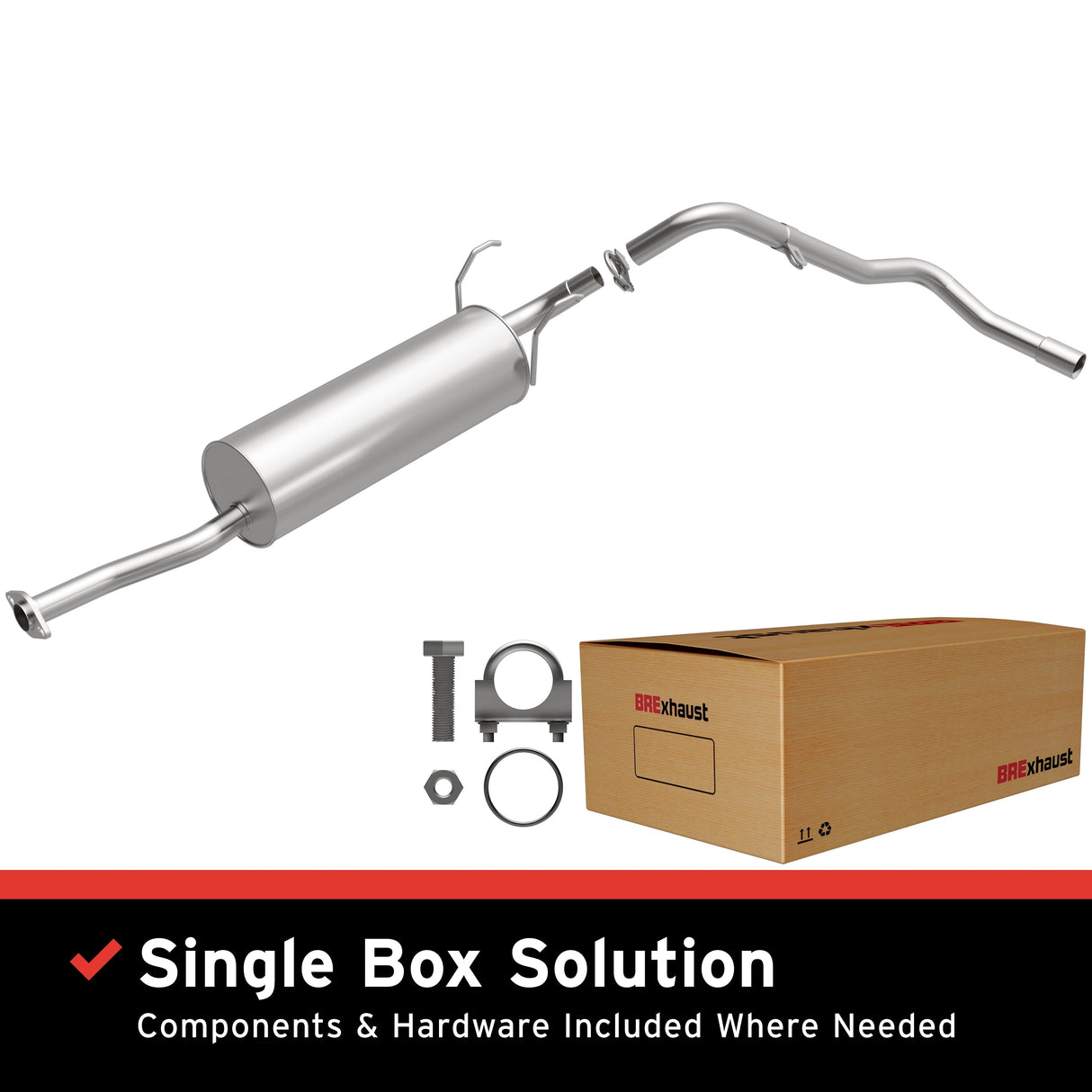 BRExhaust 1986-1989 Toyota 4Runner 2.4L Direct-Fit Replacement Exhaust System BRExhaust Exhaust System Kit AXOPROS