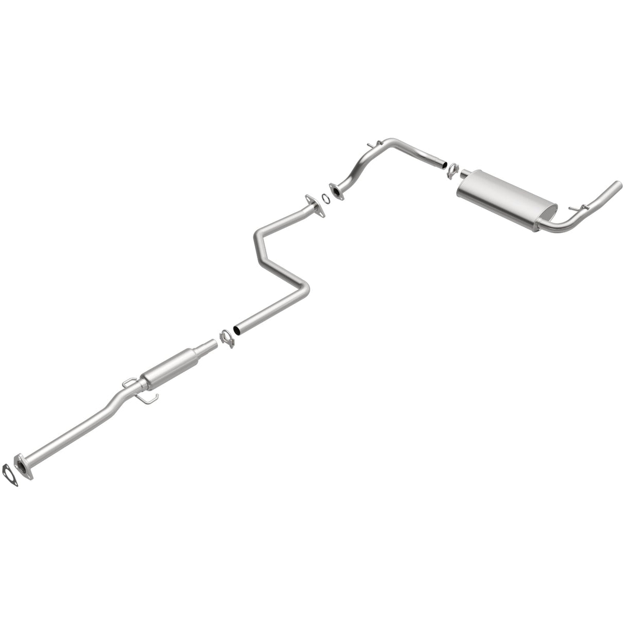 BRExhaust 1990-1991 Honda Civic 1.5L Direct-Fit Replacement Exhaust System BRExhaust Exhaust System Kit AXOPROS