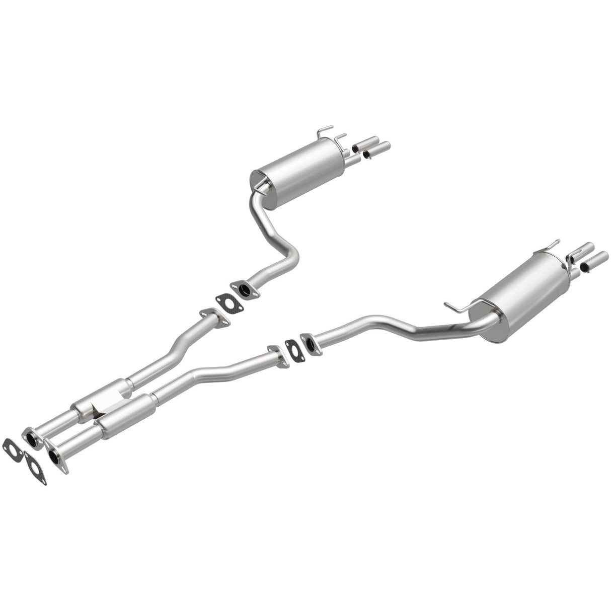 BRExhaust 1990-1996 Nissan 300ZX 3.0L Direct-Fit Replacement Exhaust System BRExhaust Exhaust System Kit  AXOPROS