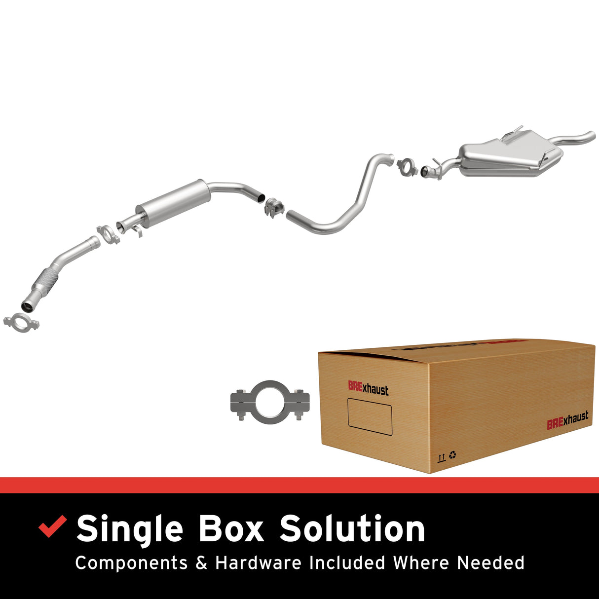 BRExhaust 1994-2002 Saab Direct-Fit Replacement Exhaust System BRExhaust Exhaust System Kit AXOPROS