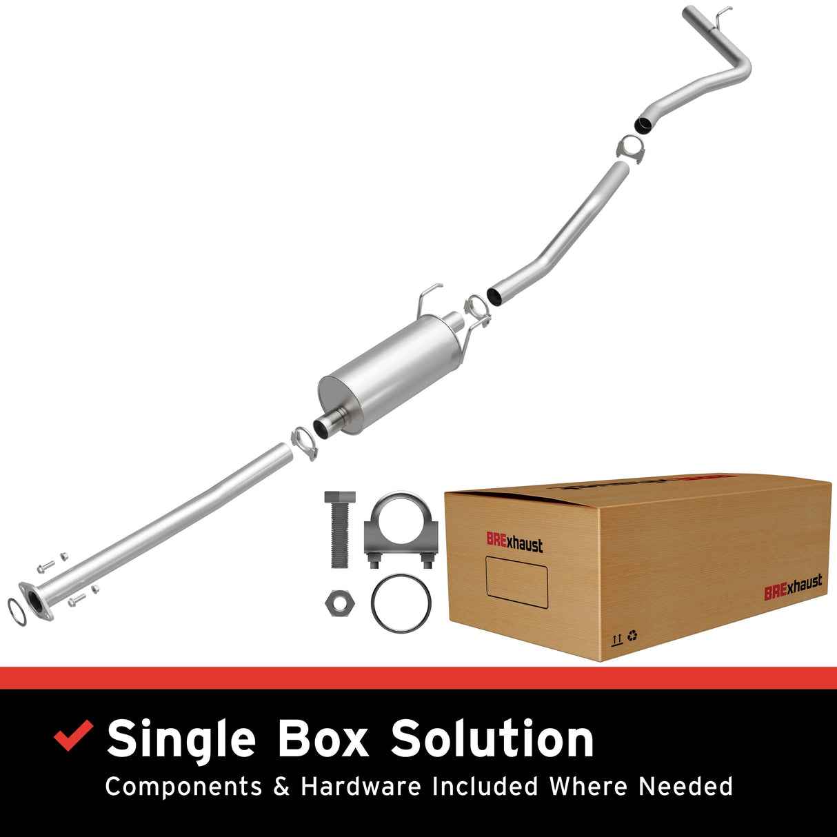 BRExhaust 1995-1998 Toyota T100 3.4L Direct-Fit Replacement Exhaust System BRExhaust Exhaust System Kit AXOPROS