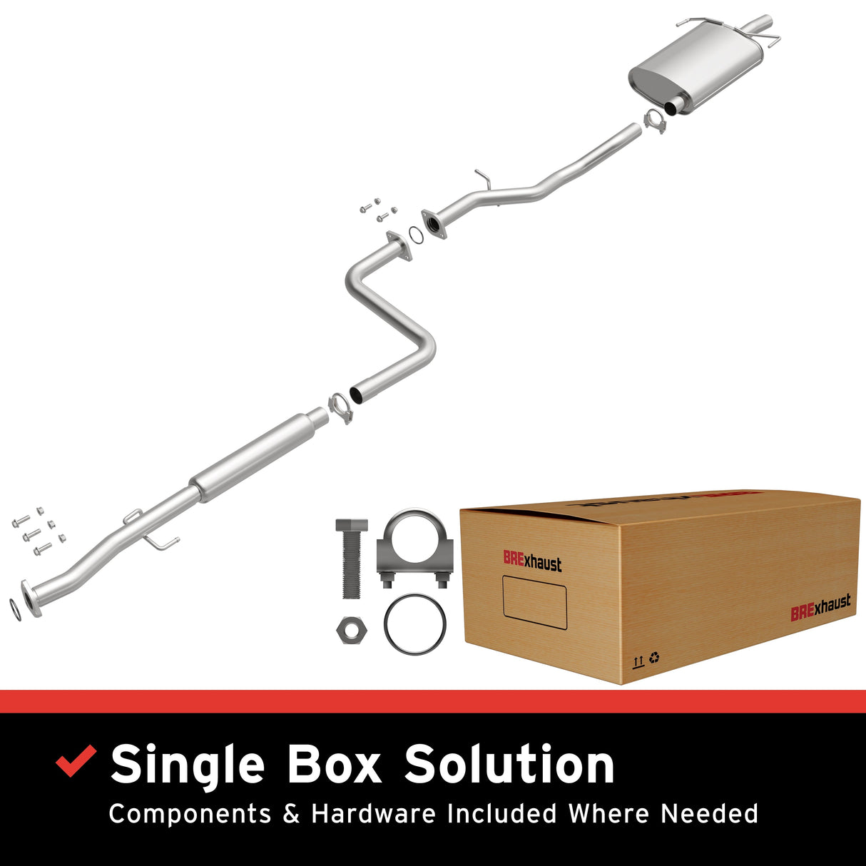 BRExhaust 1997-1999 Acura CL 3.0L Direct-Fit Replacement Exhaust System BRExhaust Exhaust System Kit AXOPROS