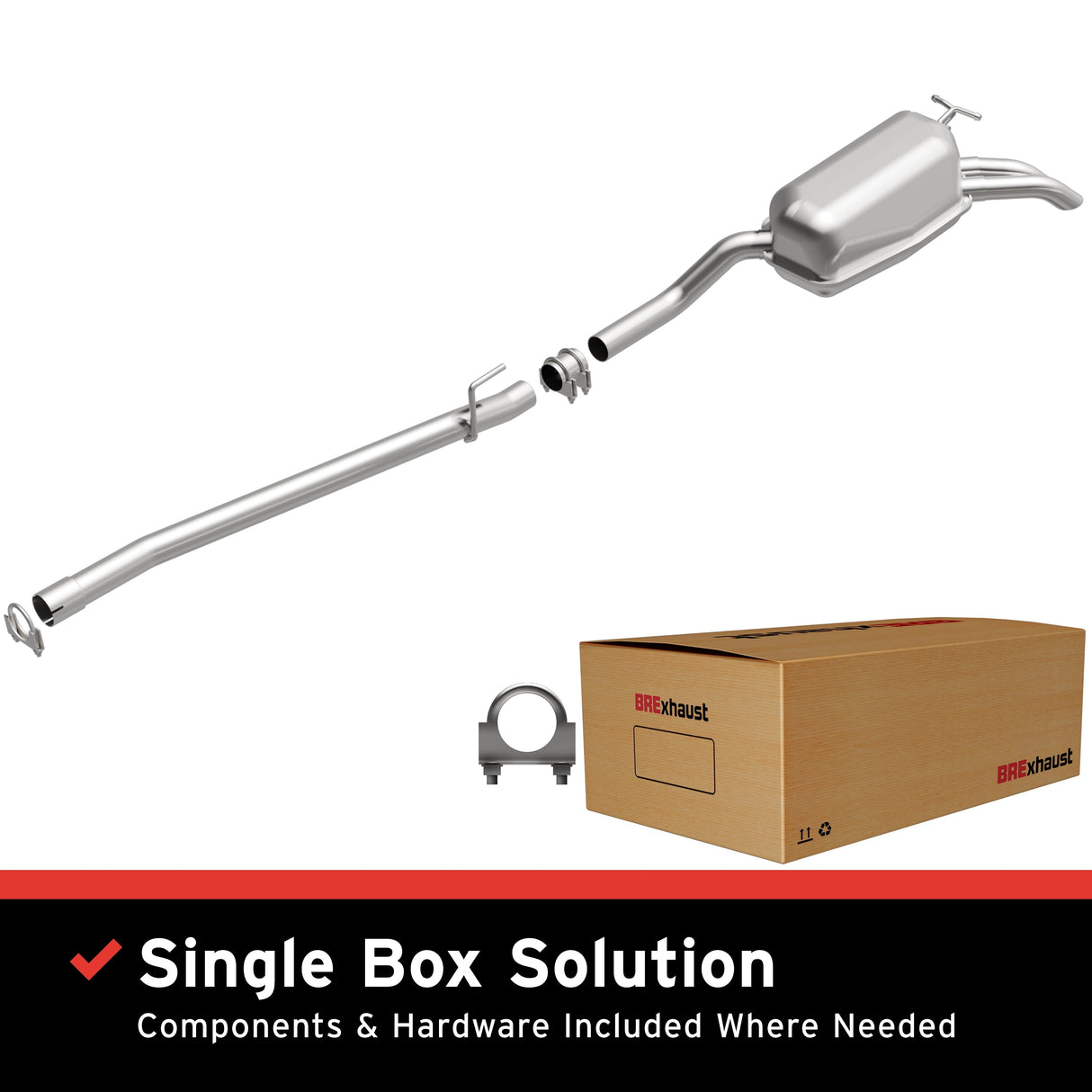 BRExhaust 1998-1999 Mercedes-Benz E300 3.0L Direct-Fit Replacement Exhaust System BRExhaust Exhaust System Kit AXOPROS