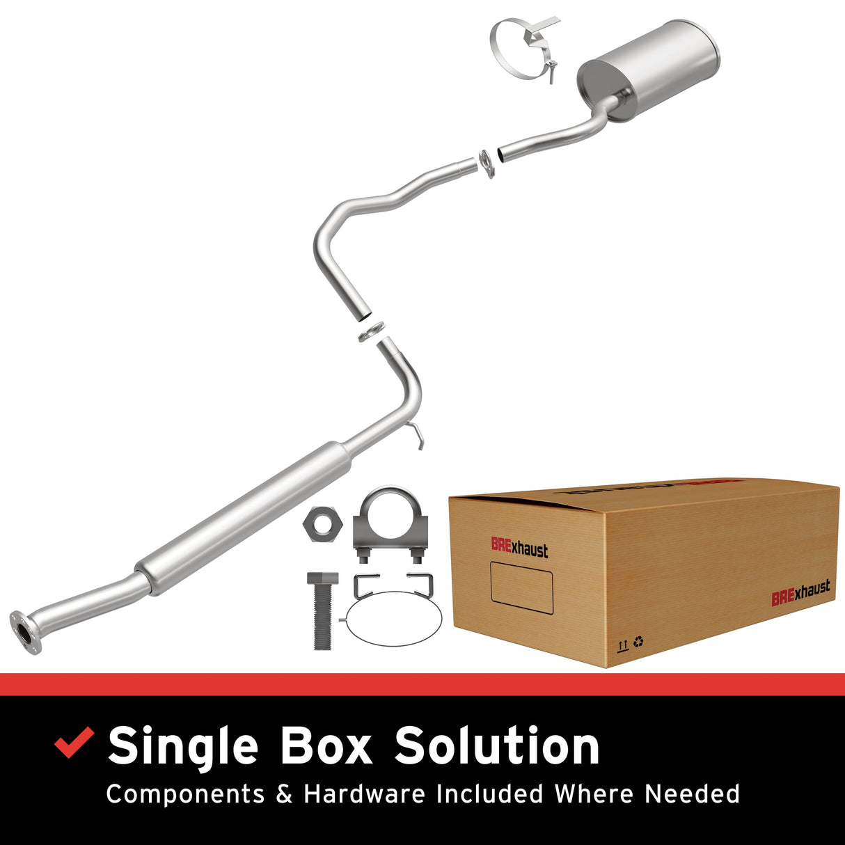 BRExhaust 1998-2002 Saturn Direct-Fit Replacement Exhaust System BRExhaust Exhaust System Kit AXOPROS