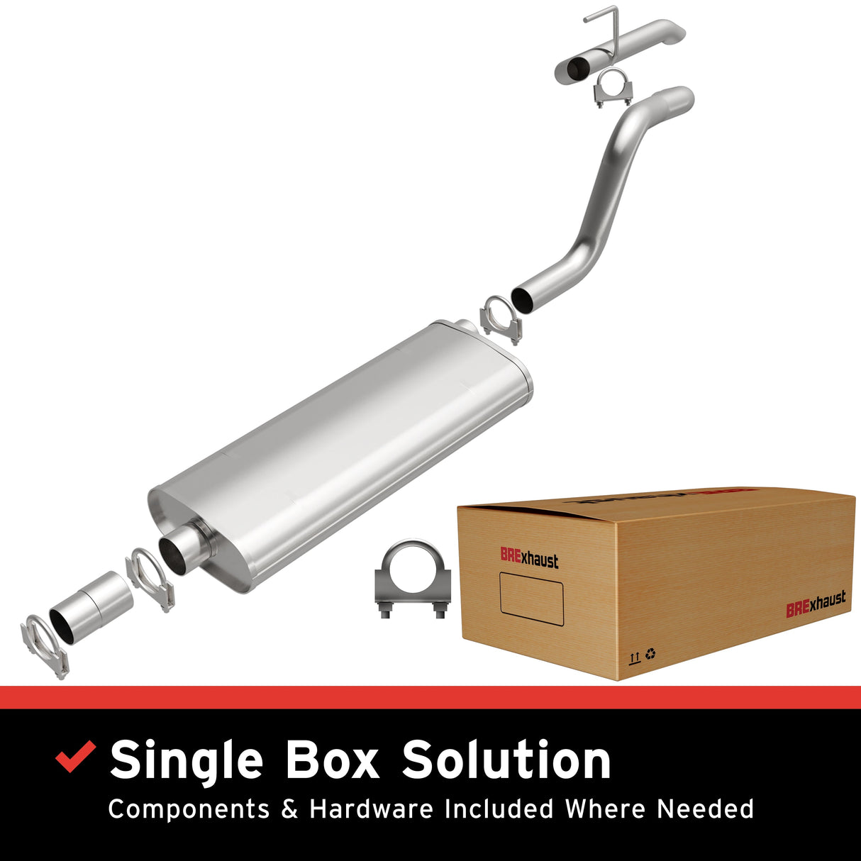 BRExhaust 1999-2004 Jeep Grand Cherokee Direct-Fit Replacement Exhaust System BRExhaust Exhaust System Kit AXOPROS