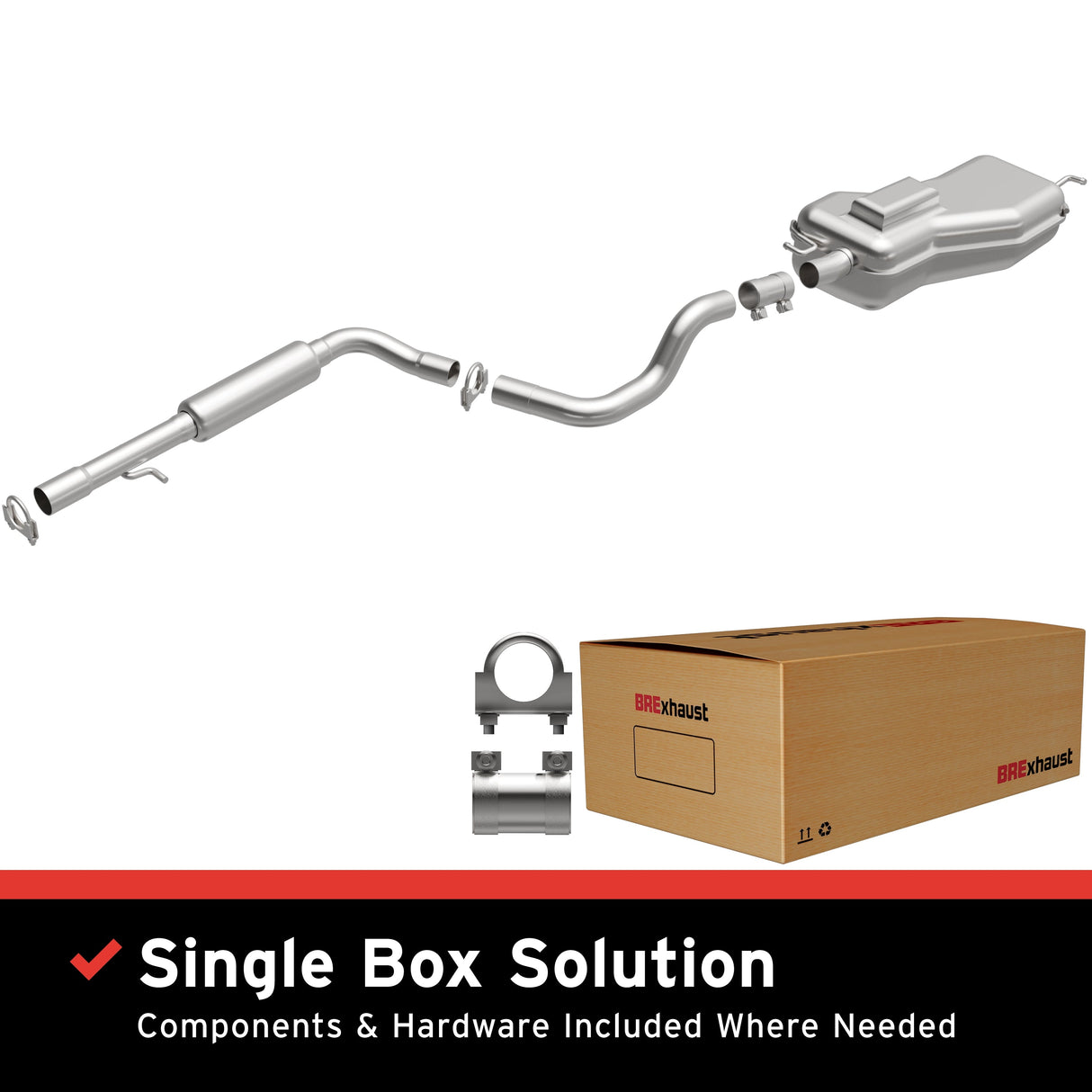 BRExhaust 1999-2010 Volkswagen Direct-Fit Replacement Exhaust System BRExhaust Exhaust System Kit AXOPROS