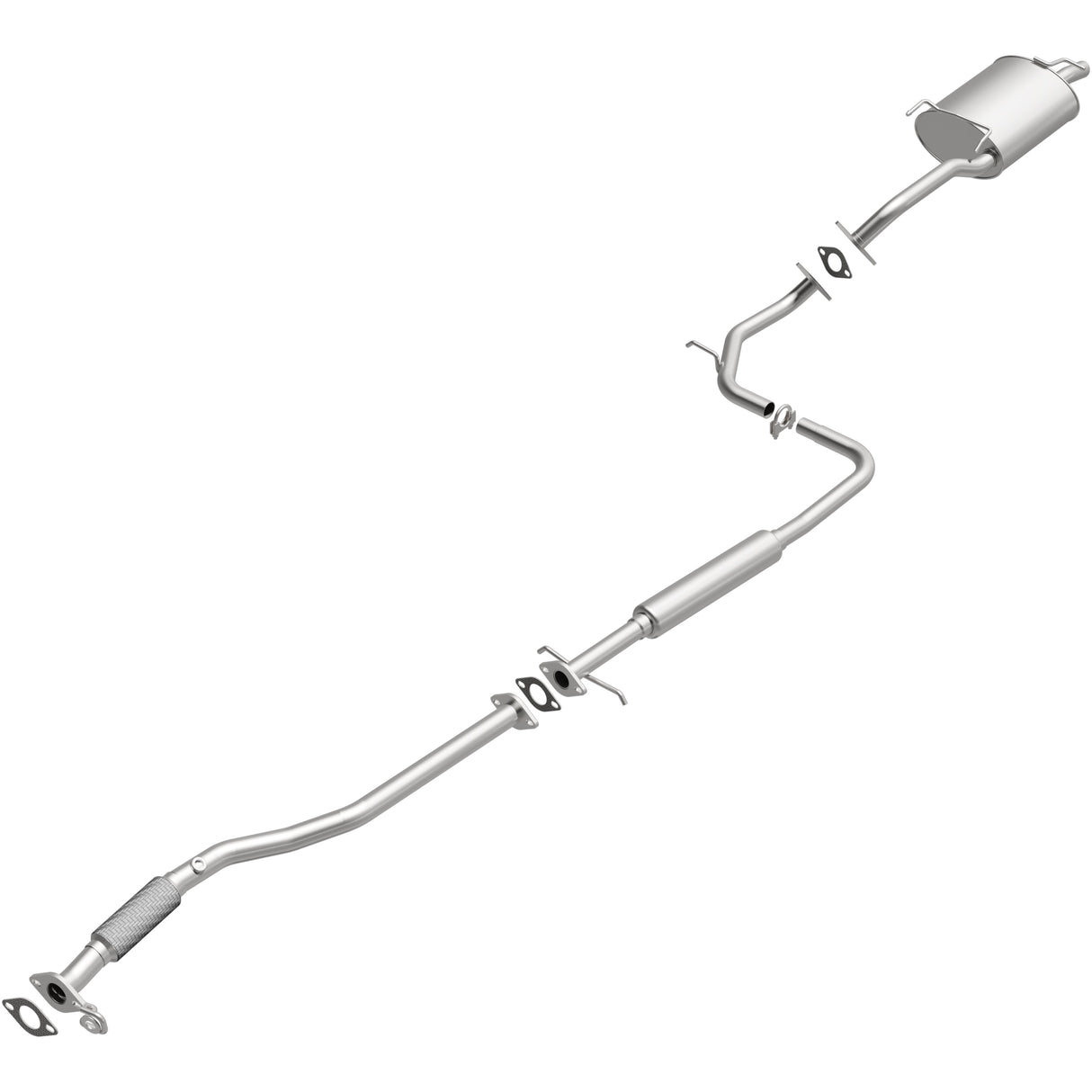 BRExhaust 2000-2005 Hyundai Accent Direct-Fit Replacement Exhaust System BRExhaust Exhaust System Kit AXOPROS