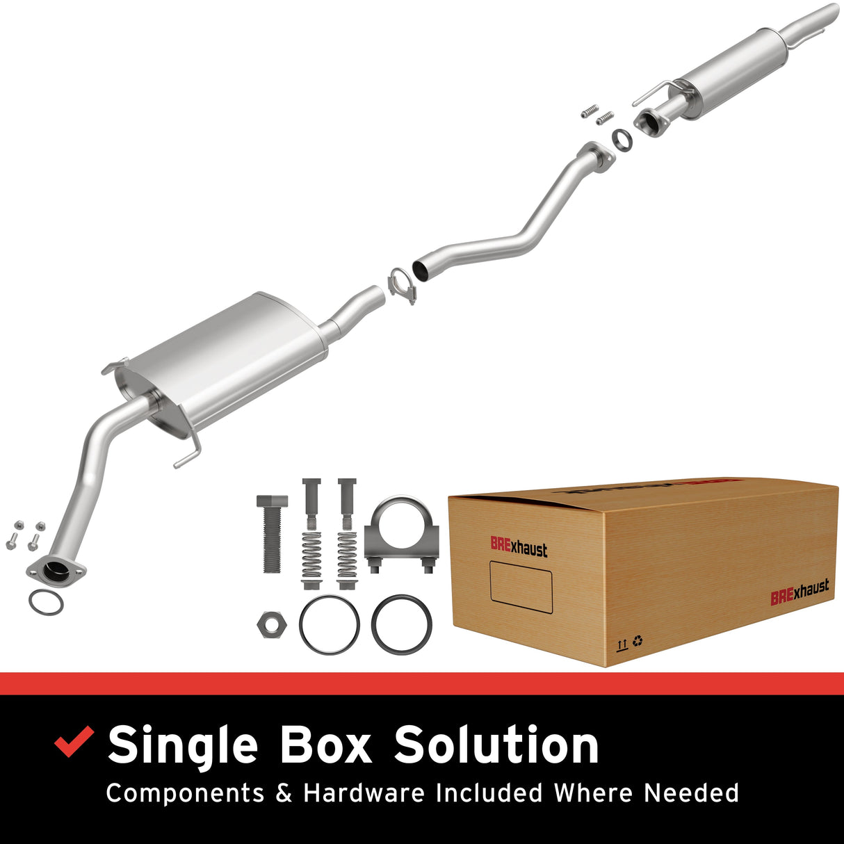 BRExhaust 2001-2003 Toyota Sienna 3.0L Direct-Fit Replacement Exhaust System BRExhaust Exhaust System Kit AXOPROS