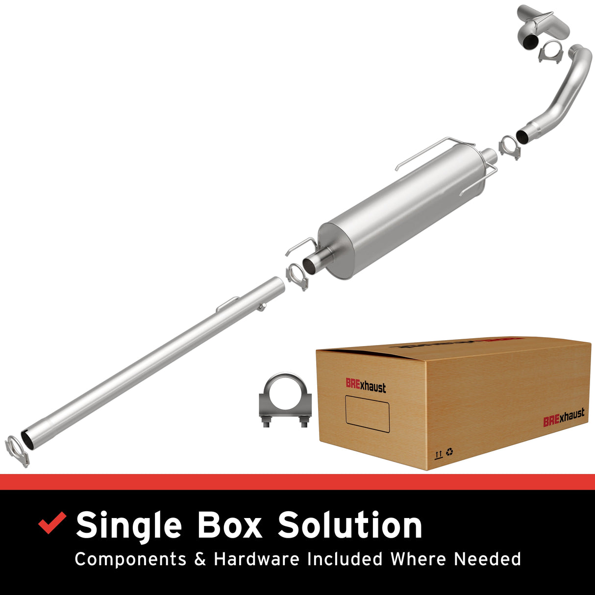 BRExhaust 2002-2005 Dodge Ram 1500 Direct-Fit Replacement Exhaust System BRExhaust Exhaust System Kit AXOPROS