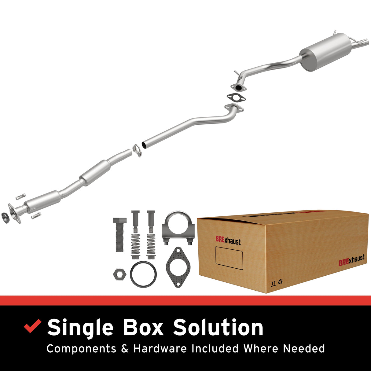 BRExhaust 2003-2003 Subaru Baja 2.5L Direct-Fit Replacement Exhaust System BRExhaust Exhaust System Kit AXOPROS