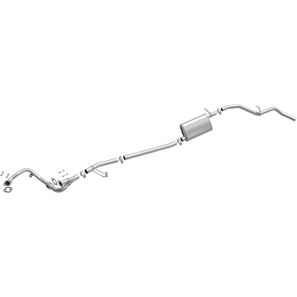 BRExhaust 2003-2004 Nissan Frontier 3.3L Direct-Fit Replacement Exhaust System BRExhaust Exhaust System Kit AXOPROS