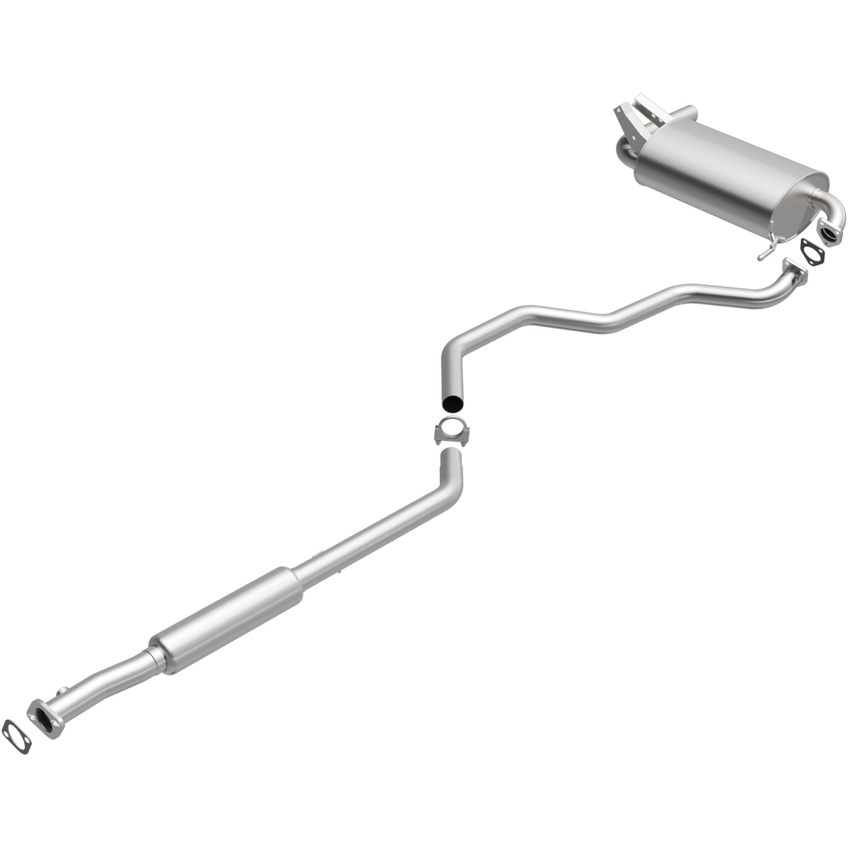 BRExhaust 2003-2006 Mitsubishi Outlander 2.4L Direct-Fit Replacement Exhaust System BRExhaust Exhaust System Kit AXOPROS