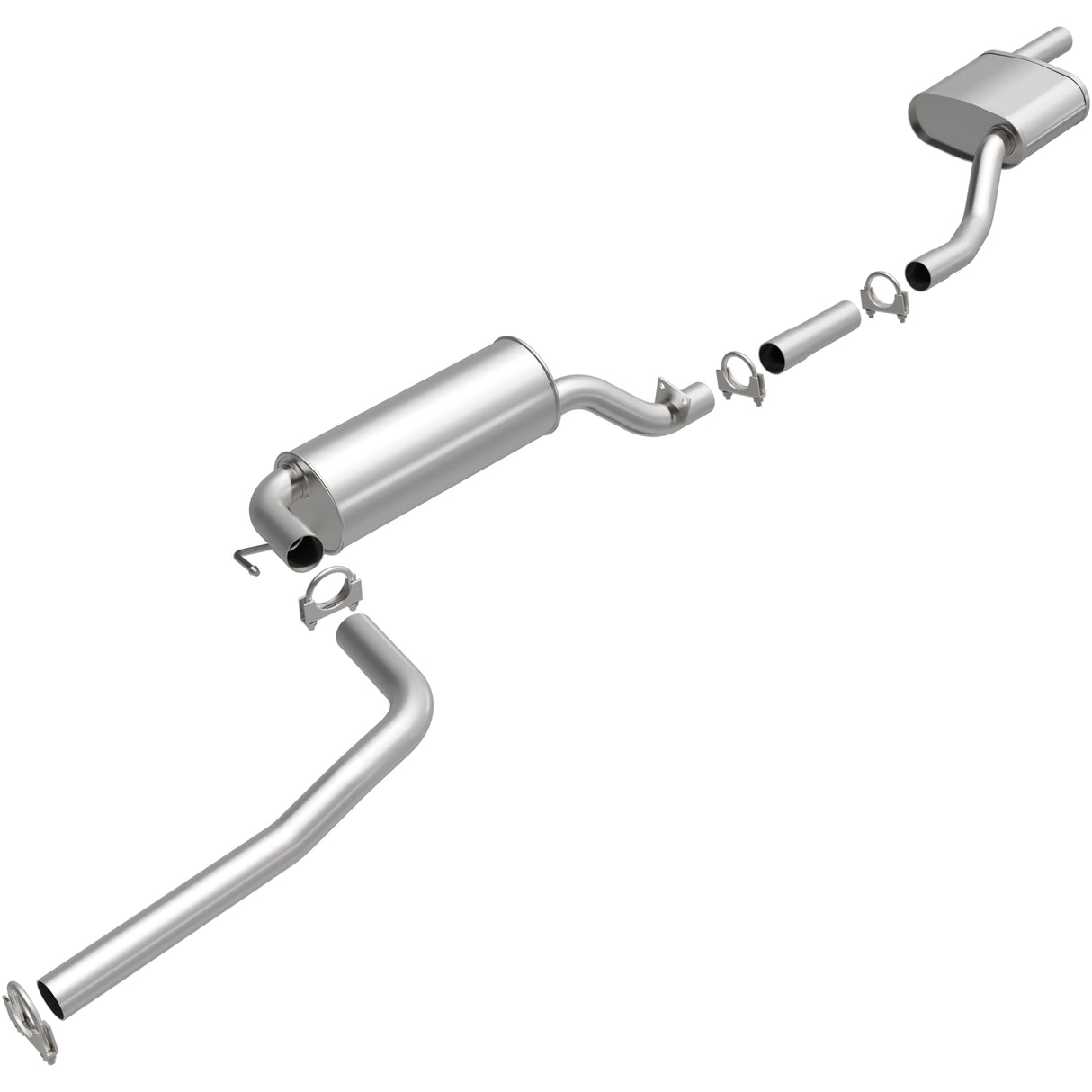 BRExhaust 2003-2007 Ford Focus Direct-Fit Replacement Exhaust System BRExhaust Exhaust System Kit AXOPROS