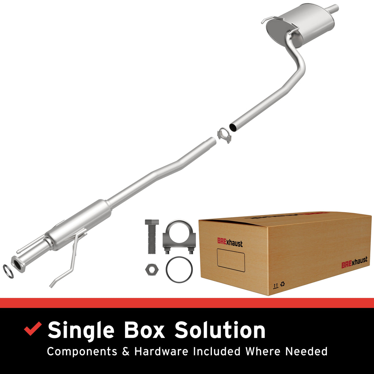 BRExhaust 2004-2007 Suzuki Aerio 2.3L Direct-Fit Replacement Exhaust System BRExhaust Exhaust System Kit AXOPROS