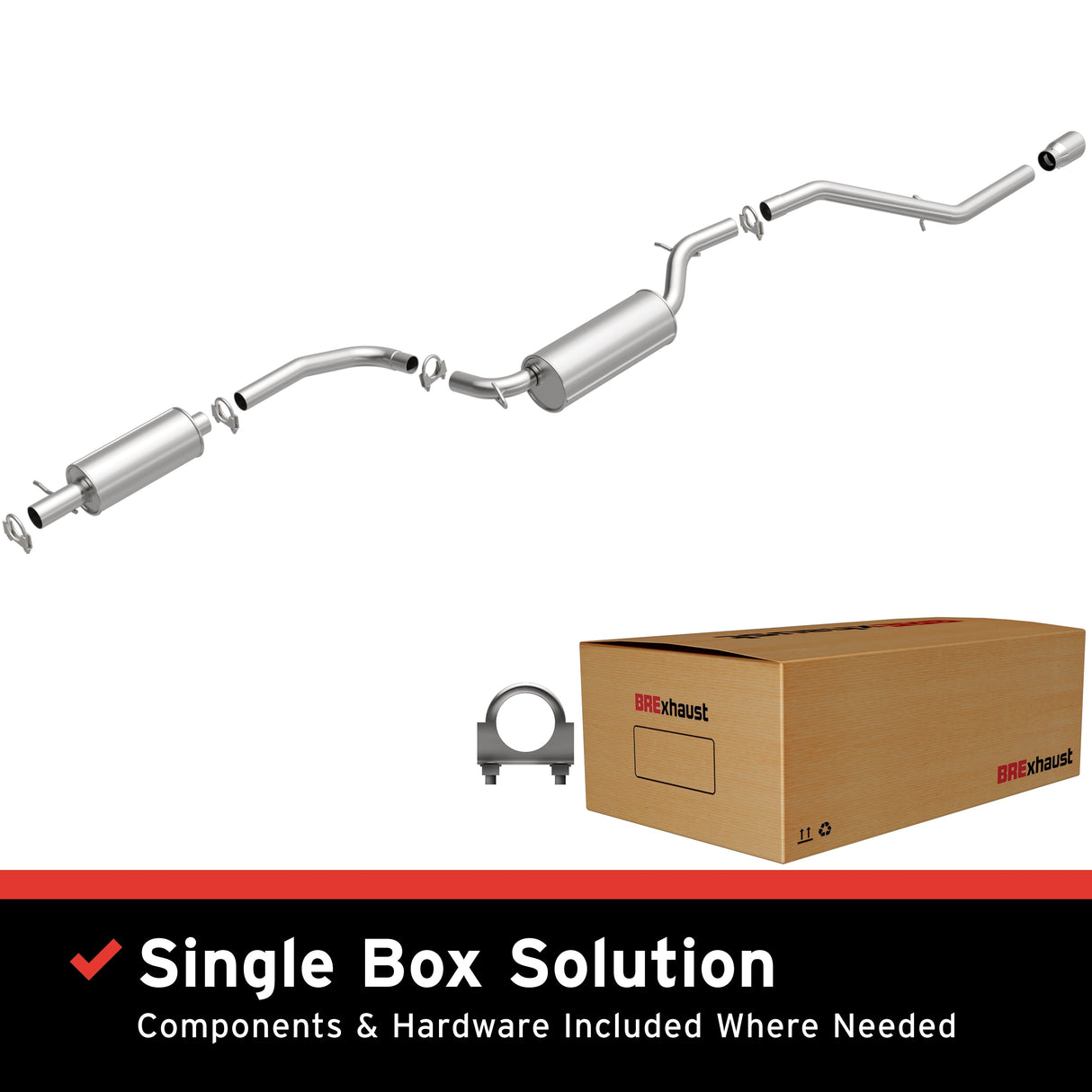 BRExhaust 2004-2009 Mazda 3 Direct-Fit Replacement Exhaust System BRExhaust Exhaust System Kit AXOPROS