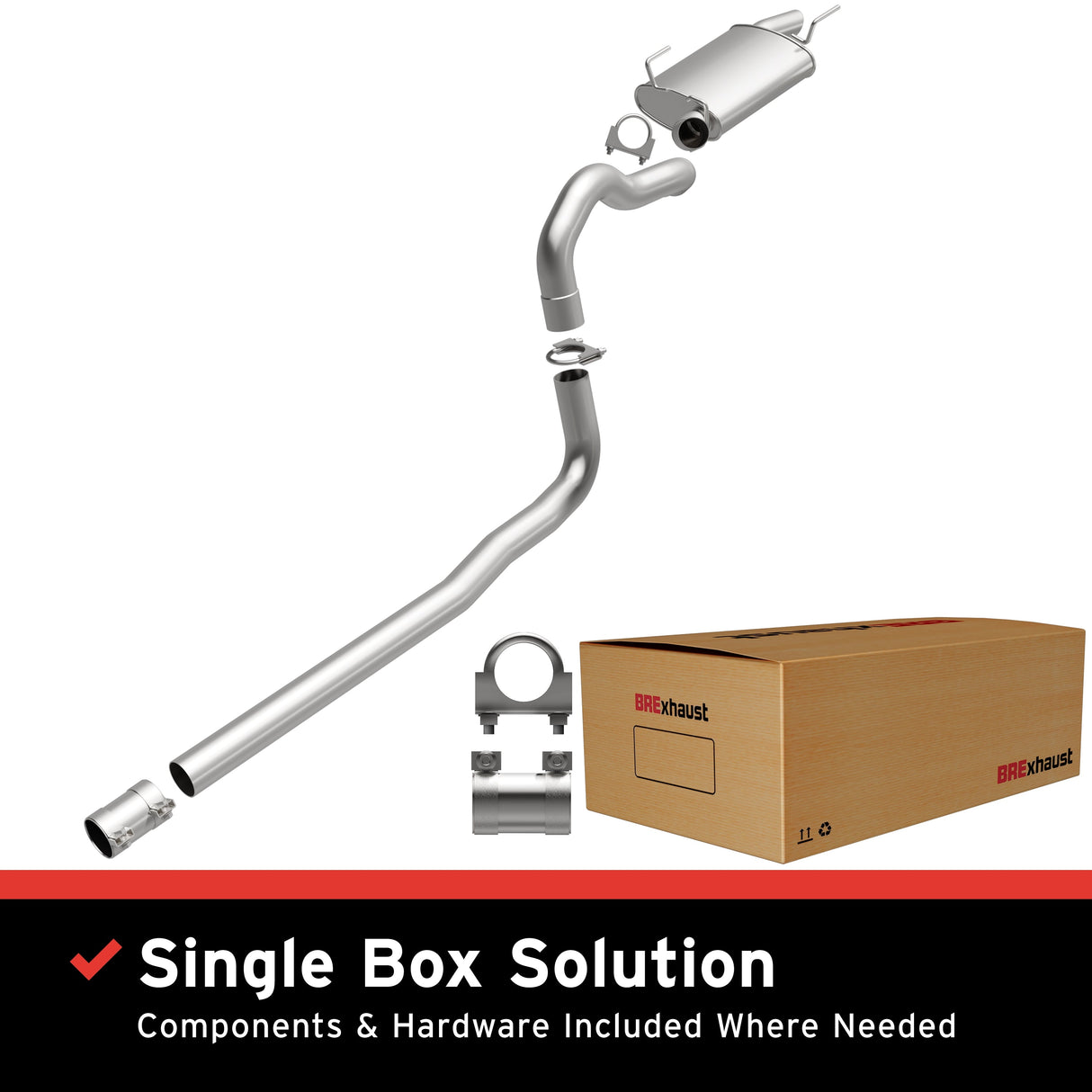 BRExhaust 2005-2009 Ford Mustang 4.0L Direct-Fit Replacement Exhaust System BRExhaust Exhaust System Kit AXOPROS