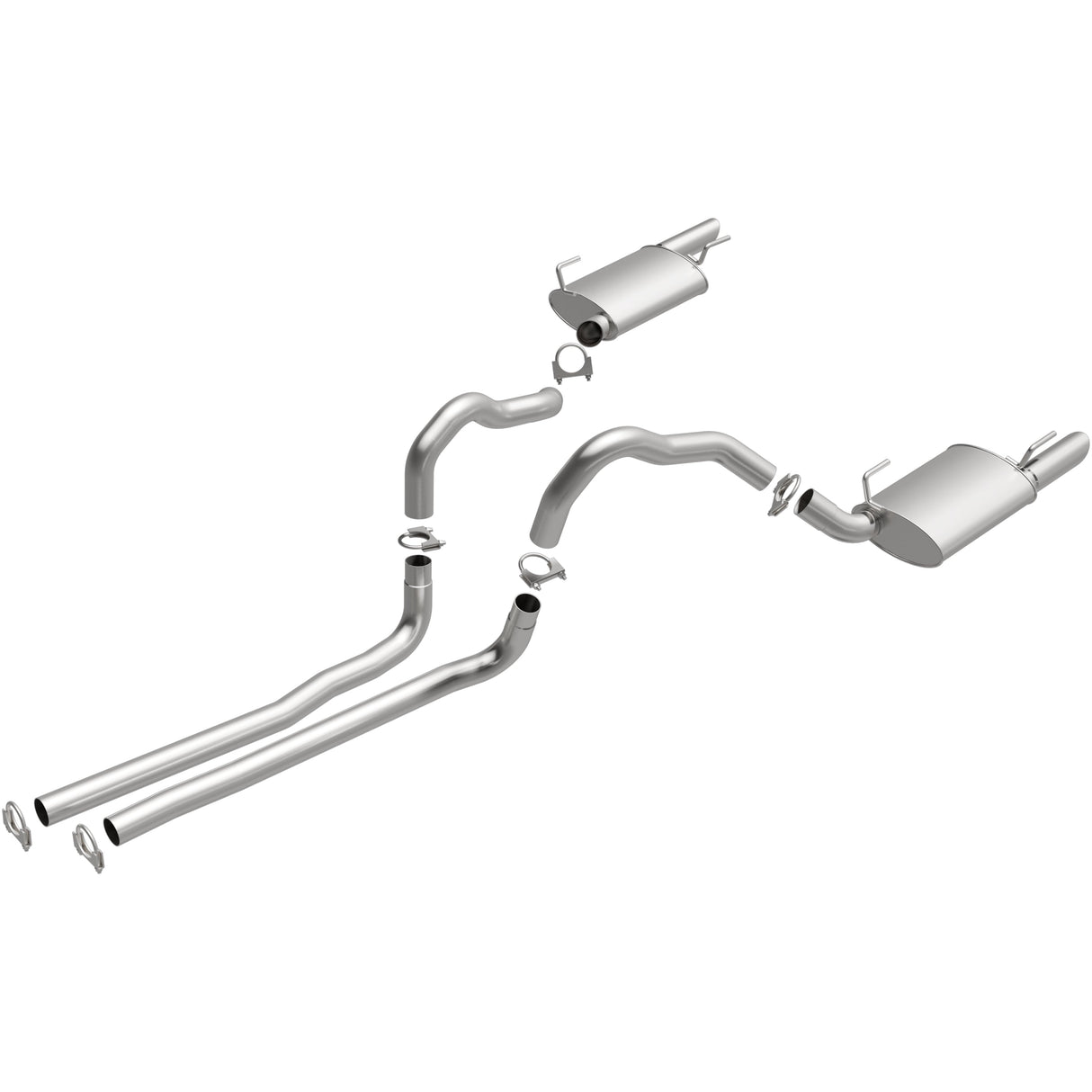 BRExhaust 2005-2009 Ford Mustang 4.6L Direct-Fit Replacement Exhaust System BRExhaust Exhaust System Kit AXOPROS