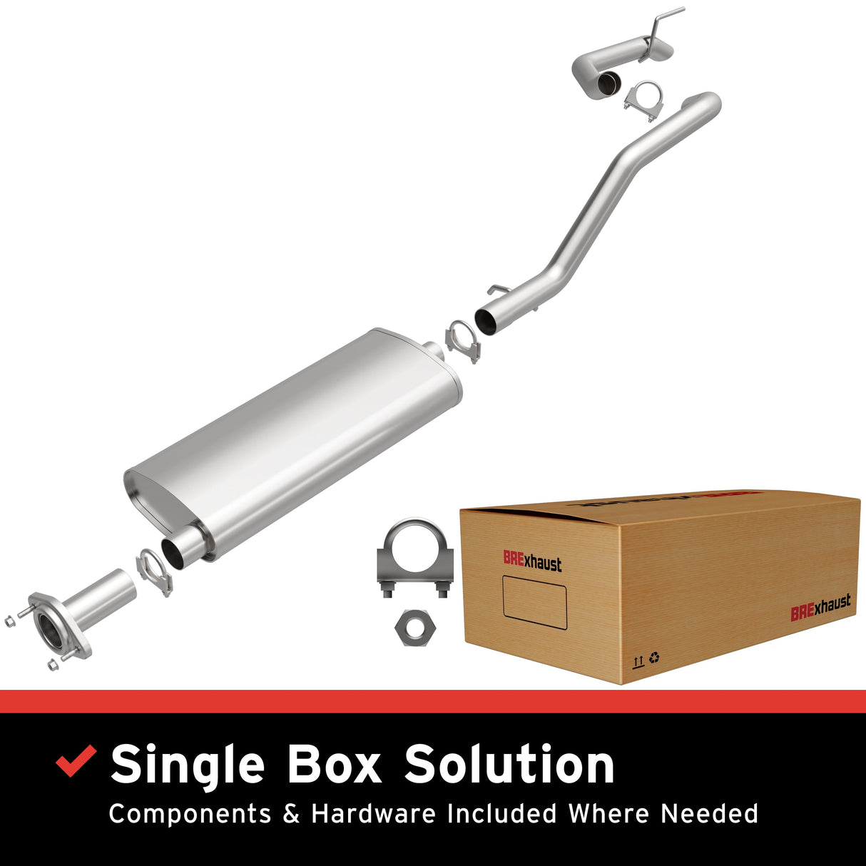 BRExhaust 2005-2010 Jeep Direct-Fit Replacement Exhaust System BRExhaust Exhaust System Kit AXOPROS