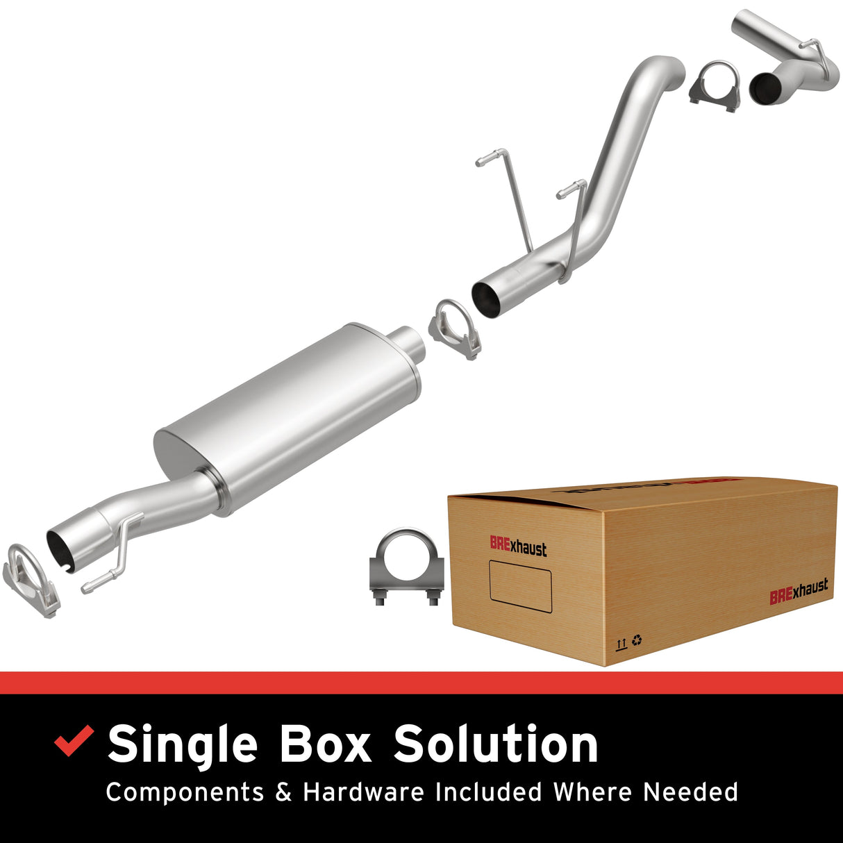 BRExhaust 2006-2007 Dodge Ram 1500 5.7L Direct-Fit Replacement Exhaust System BRExhaust Exhaust System Kit AXOPROS