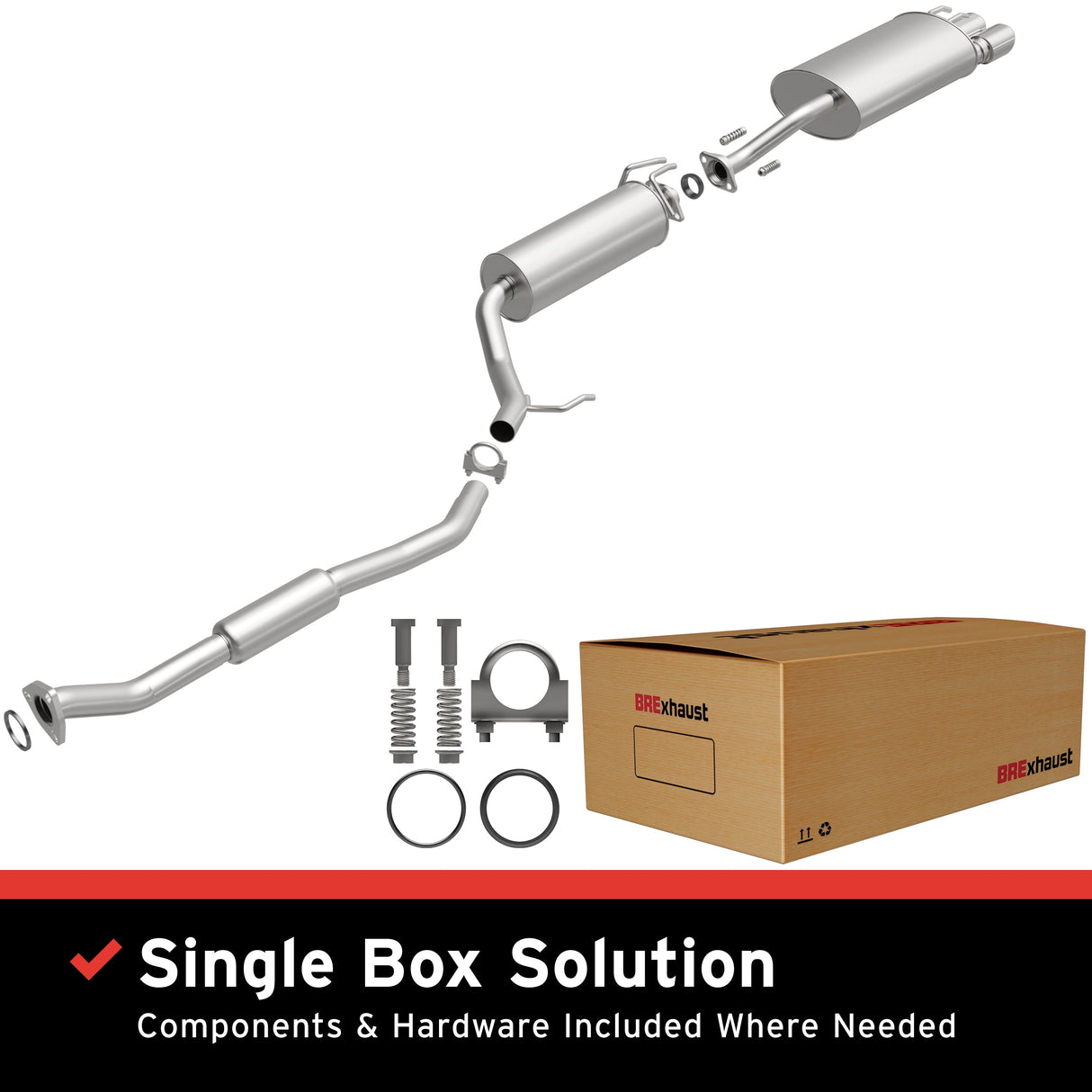 BRExhaust 2006-2011 Acura CSX 2.0L Direct-Fit Replacement Exhaust System BRExhaust Exhaust System Kit AXOPROS