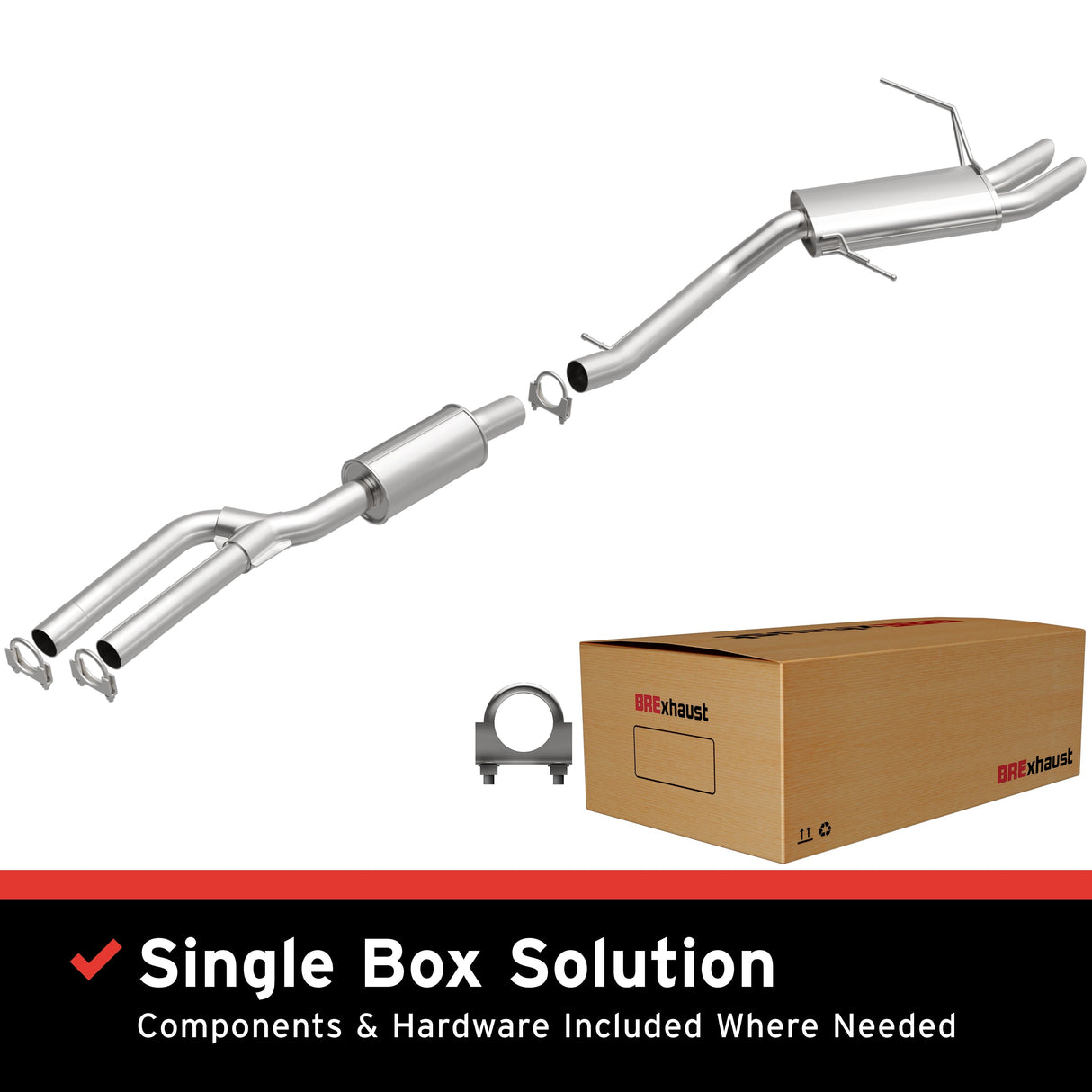 BRExhaust 2006-2011 BMW Direct-Fit Replacement Exhaust System BRExhaust Exhaust System Kit AXOPROS